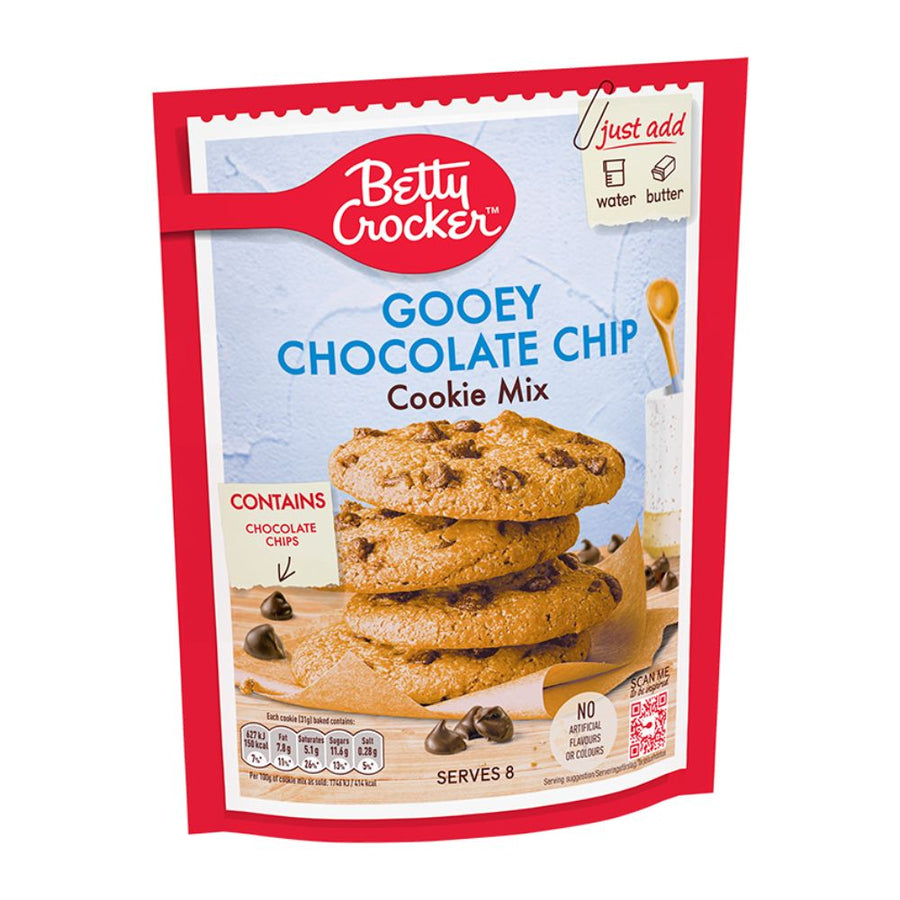 Betty Crocker Chocolate Chip Cookies Mix, preparato per biscotti con gocce di cioccolato da 212g