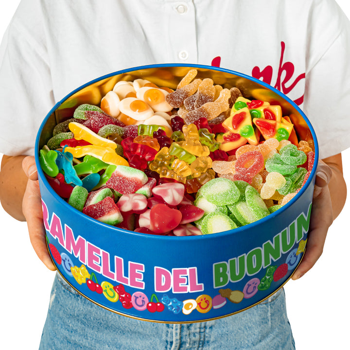 Wunnie Bucket "Öffnen, wenn du eine Aufladung brauchst", Dose mit Gummibonbons zum Zusammenstellen mit deinen Lieblingsgeschmäckern - 3 kg
