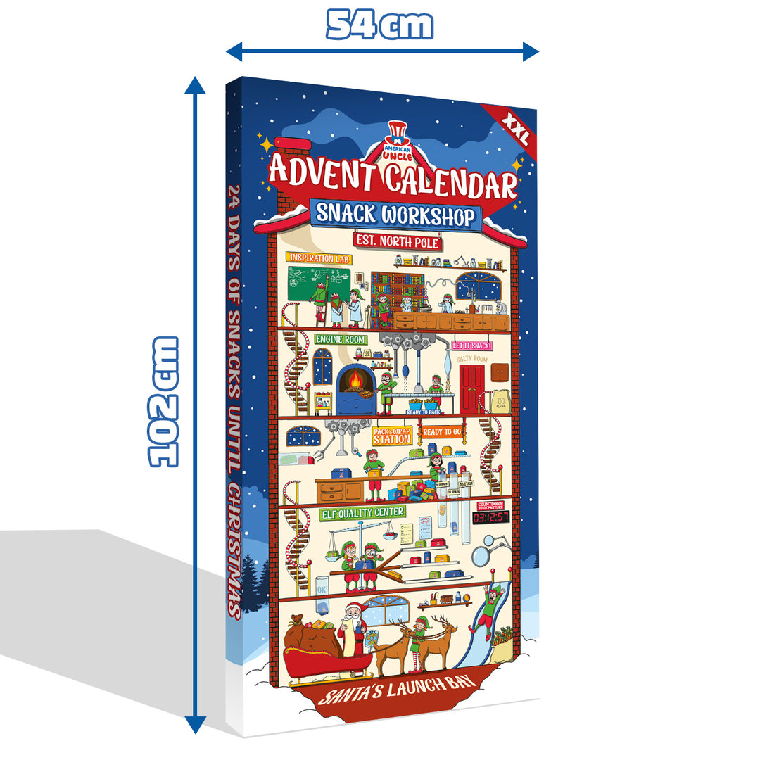 Misura Calendario dell'Avvento xxl: 102 x 54 cm