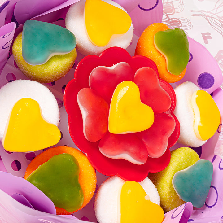 Wunnie Gummy Bouquet, Strauß aus Gummibonbons und marshmallow gemischt 162g