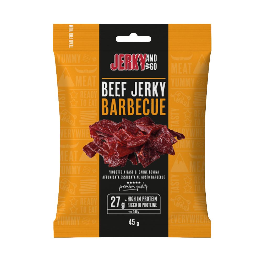Jerky and Go Beef Jerky Barbecue - Rindfleisch Trockenfleisch mit ... Jerky and Go Beef Jerky Barbecue - Rindfleisch Trockenfleisch mit ...