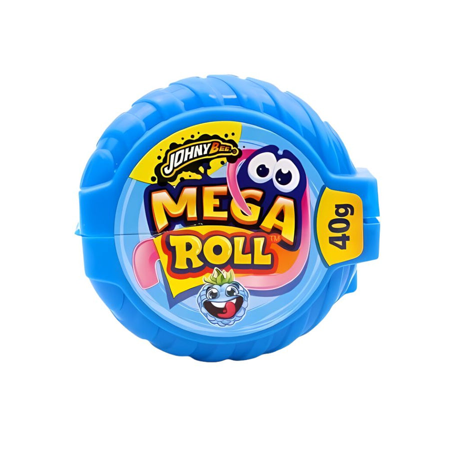 Confezione da 40g, gomme da masticare al gusto di lampone blu Johny Bee.