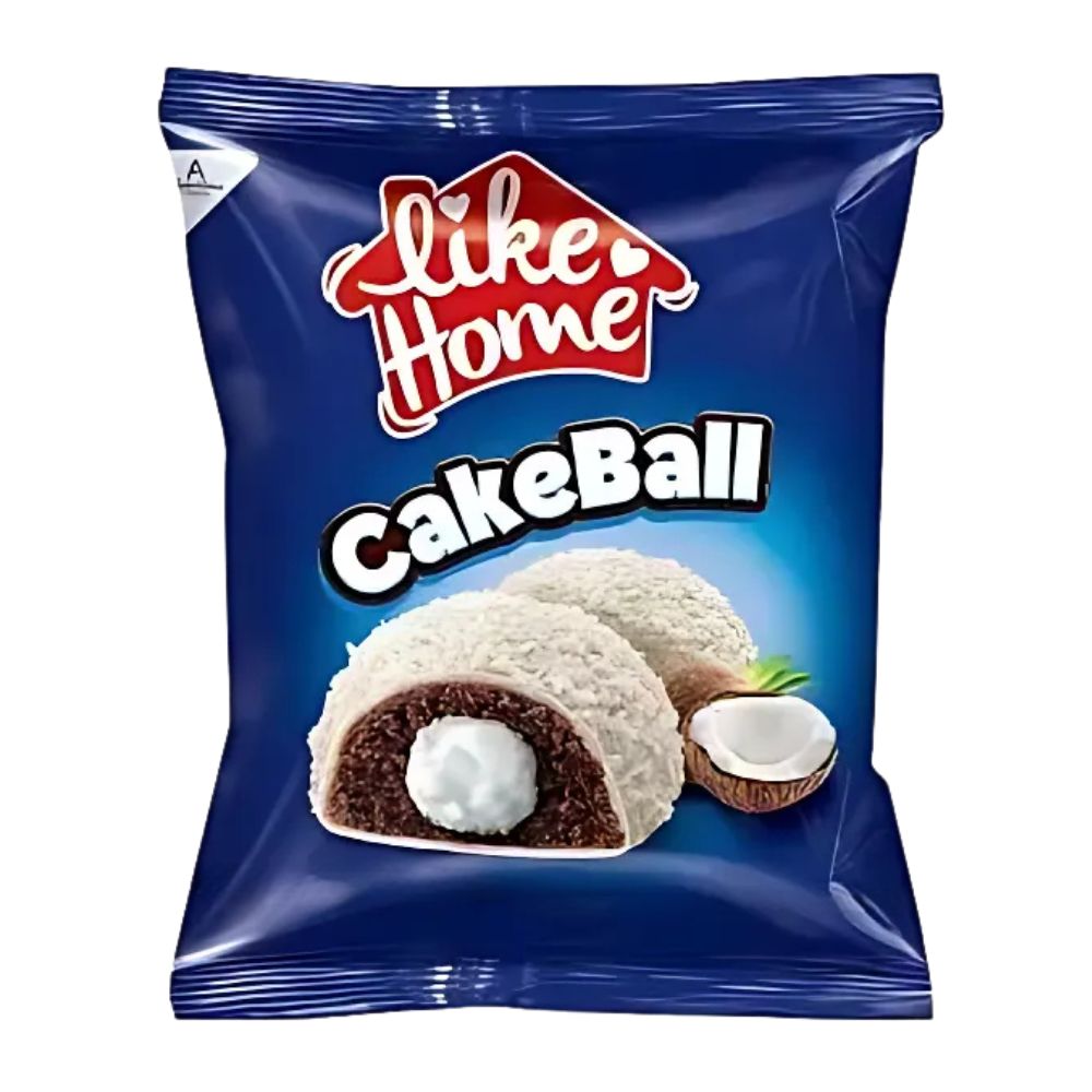 Like Home CakeBall Coconut, Schokoladenkuchen mit Kokosnussfüllung und -überzug, 50g