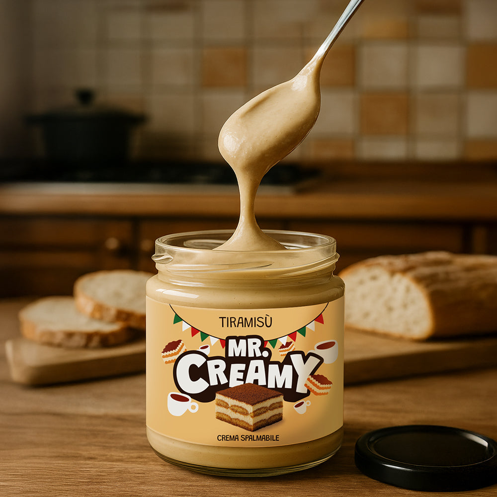 Confezione da 200g di crema spalmabile al tiramisù Mr Creamy