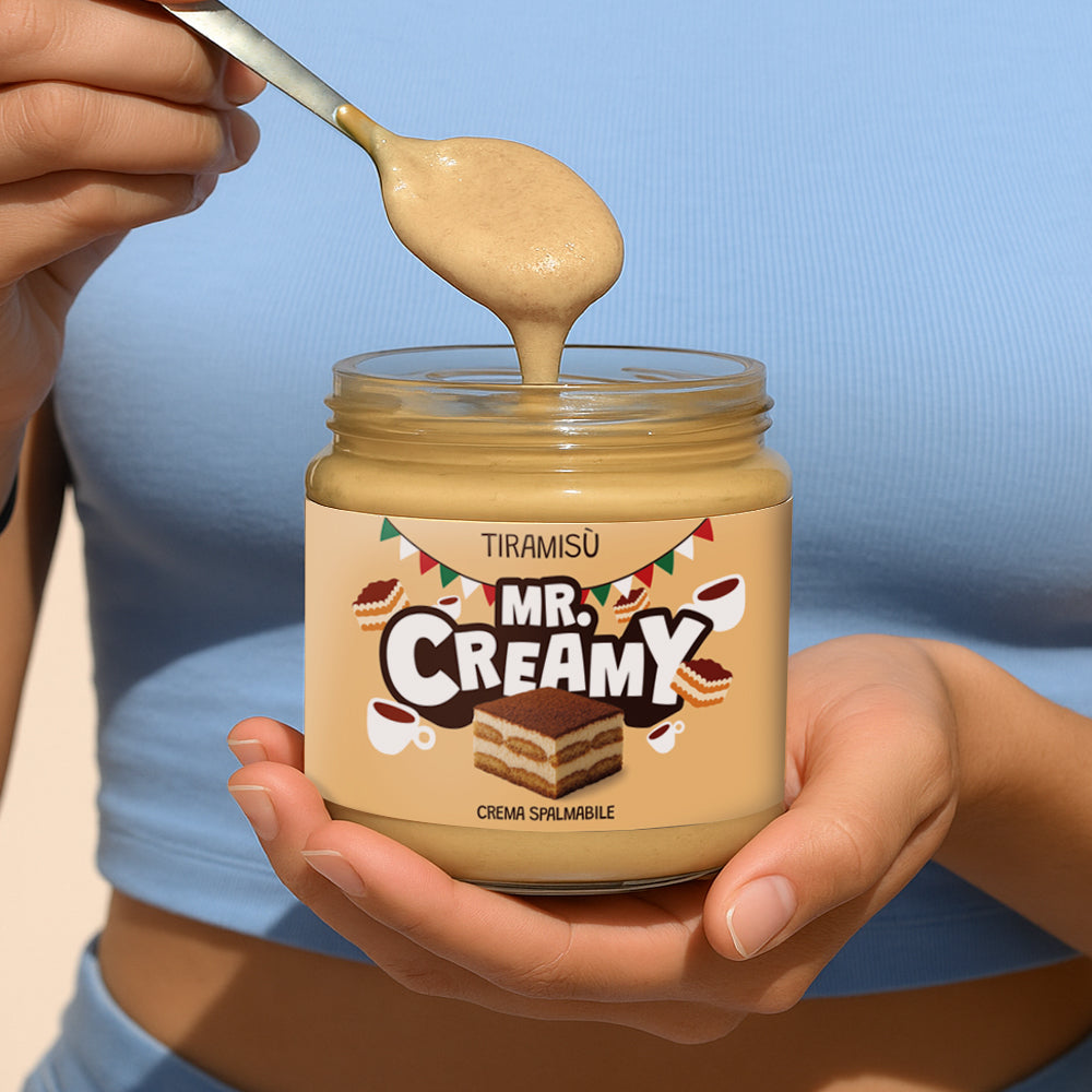Confezione da 200g di crema spalmabile al tiramisù Mr Creamy
