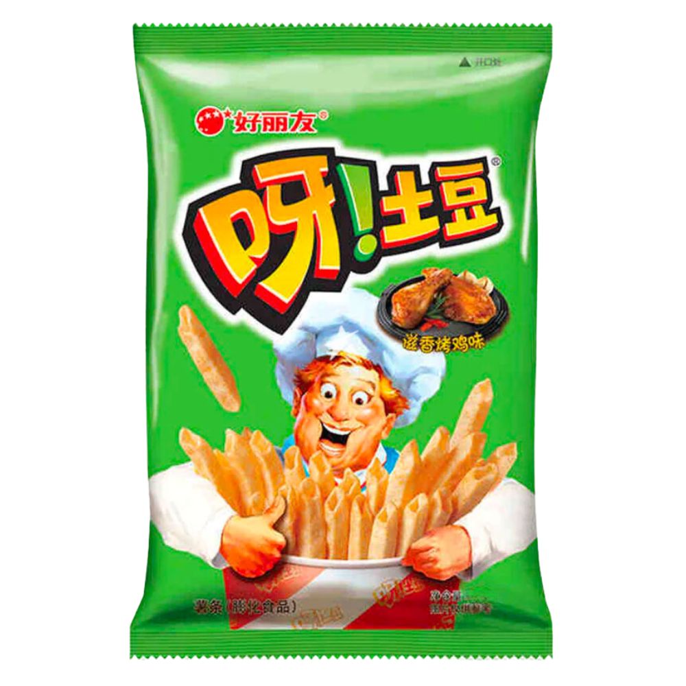 Confezione da 40g di patatine al pollo Orion Chips Chicken