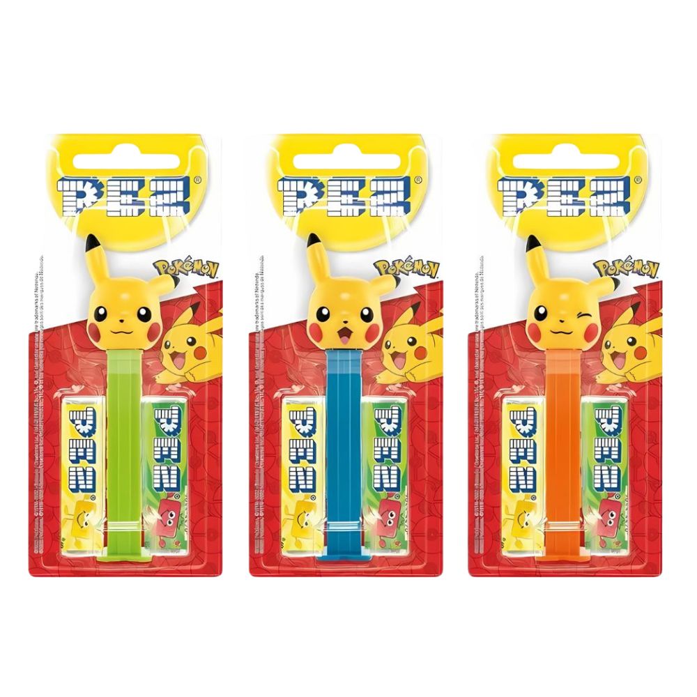 Confezione da 17g, caramelle alla frutta con Pikachu come dispenser.
