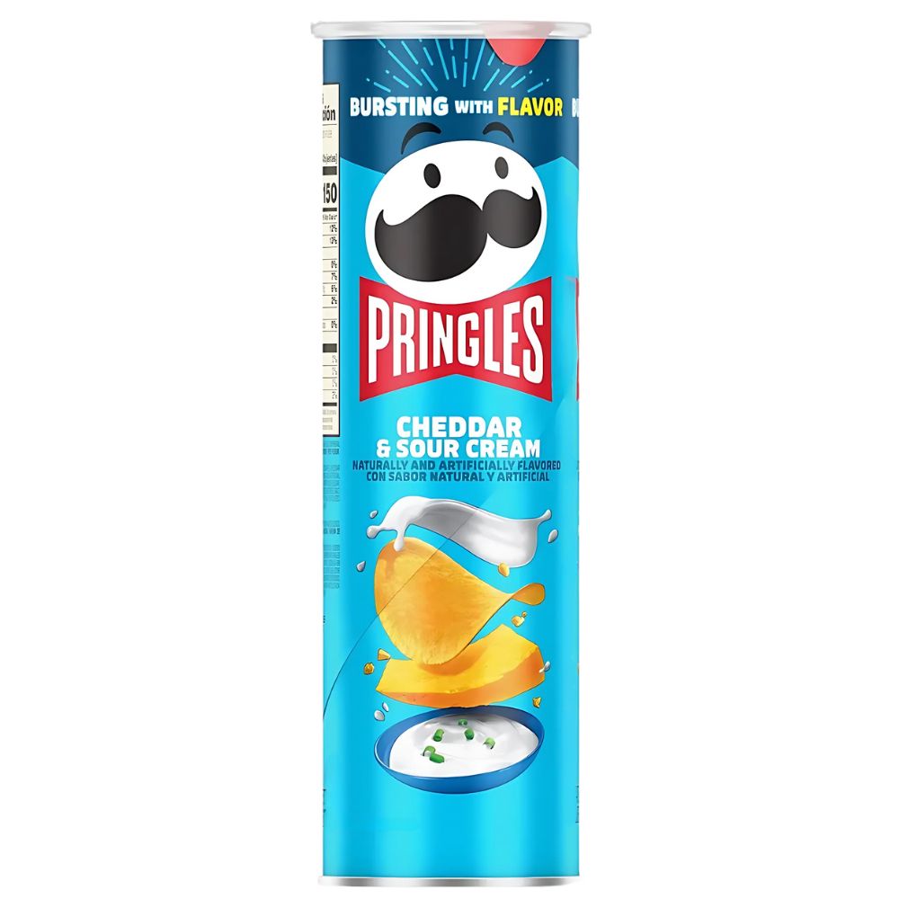 Pringles Cheddar & Sour Cream, Chips mit Cheddar- und Sauerrahmgeschmack, 158g
