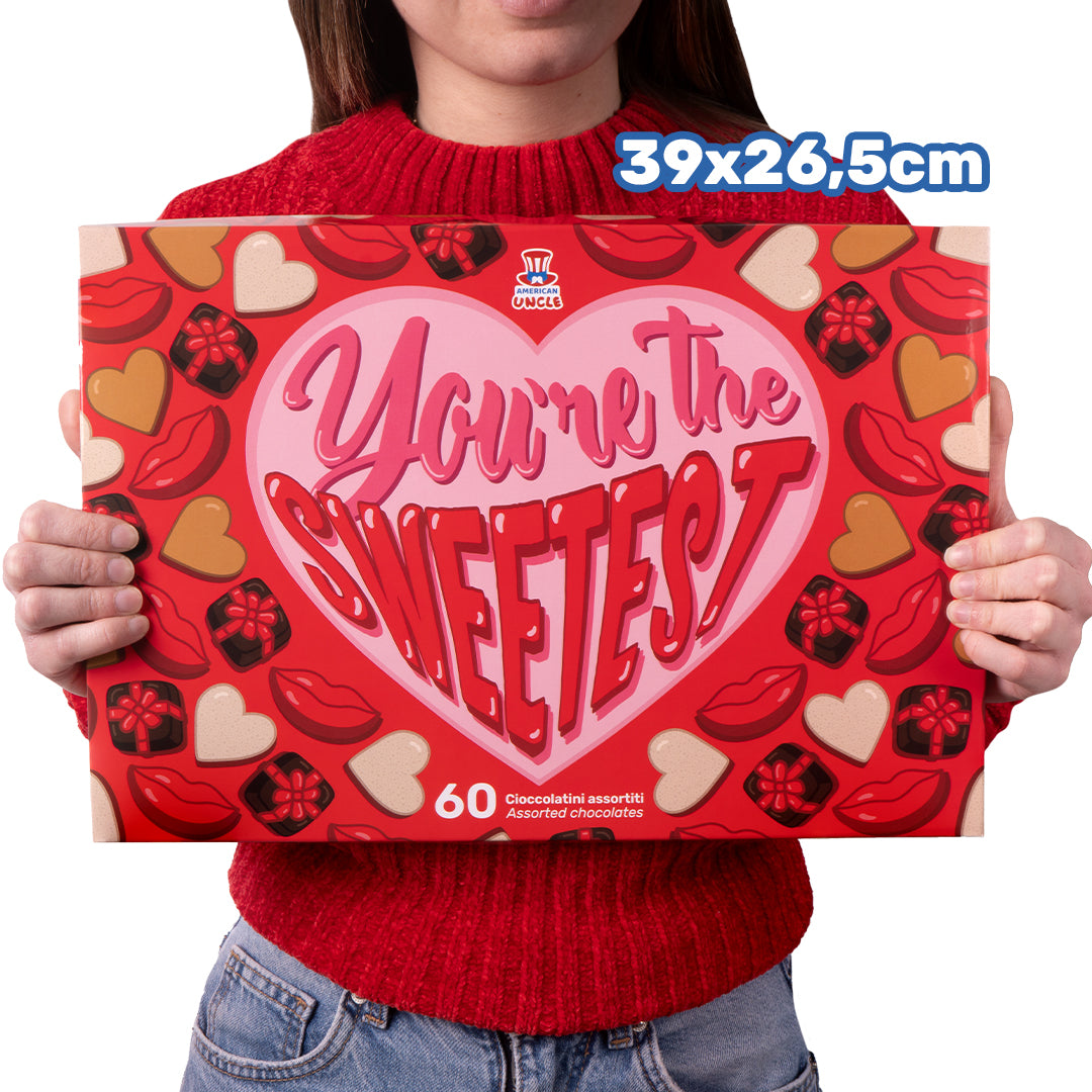 Schachtel Pralinen „Du bist der Süßeste“, box 600 g mit 60 gemischten Pralinen