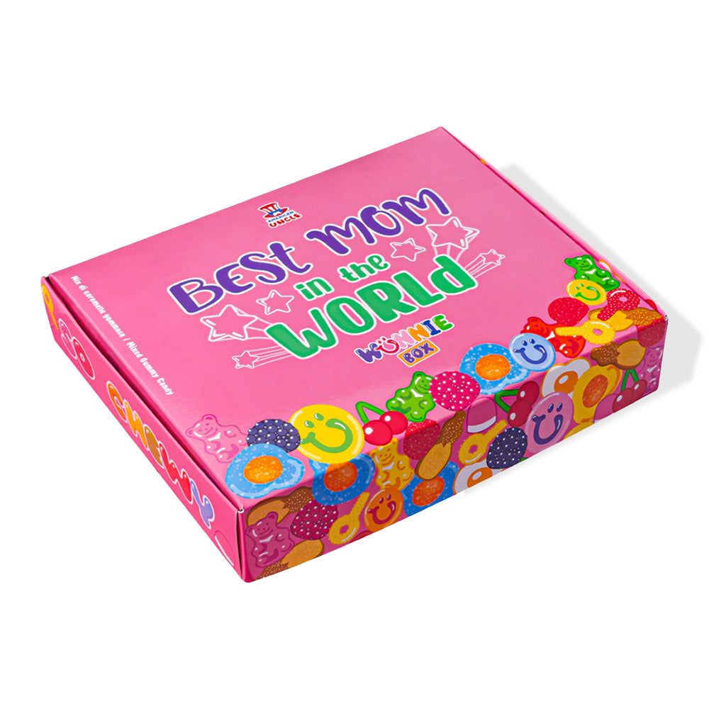 Wunnie box „Beste Mama“, die Candy box zum Zusammensetzen mit den Lieblingsgummibonbons der Mama - 1 kg