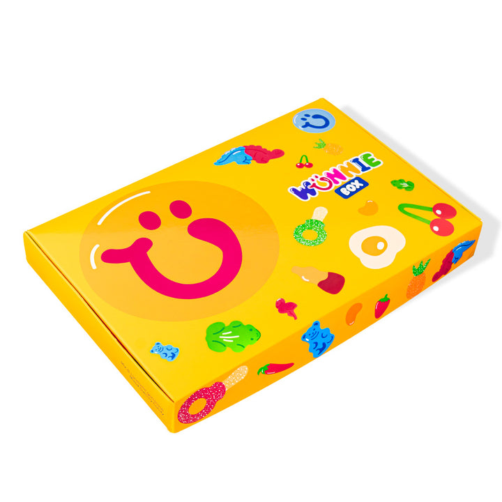 Scatola chiusa Wunnie Box So Candy So Happy gialla con smile all'esterno