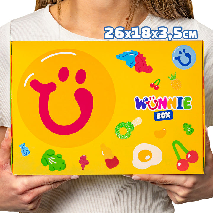 Misure della Wunnie box so candy so happy gialla: 26x18x3,5cm