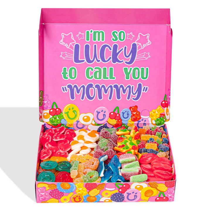 Wunnie box „Beste Mama“, die Candy box zum Zusammensetzen mit den Lieblingsgummibonbons der Mama - 1 kg