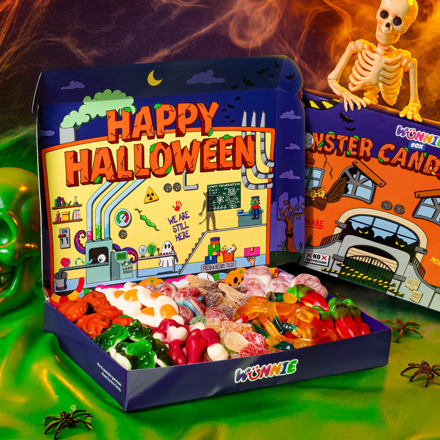 Wunnie Box Halloween aperta e chiusa