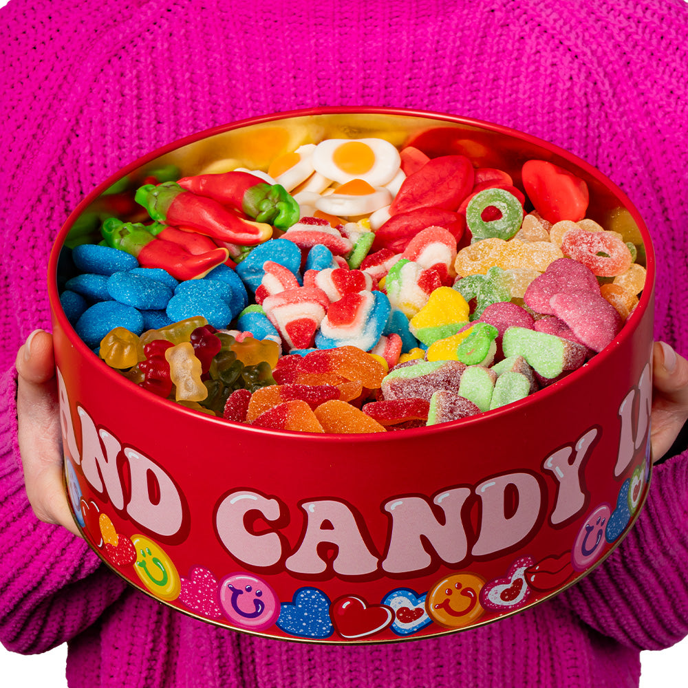 Latta rosa 2kg Wunnie Bucket "Love you Forever" con caramelle gommose