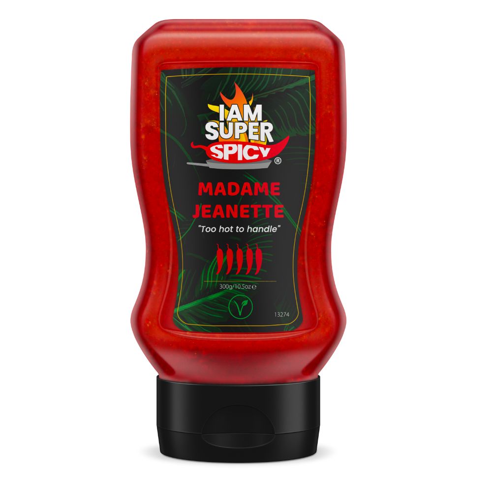 Confezione da 300g di salsa super piccante I AM SUPER SPICY MADAME JEANETTE