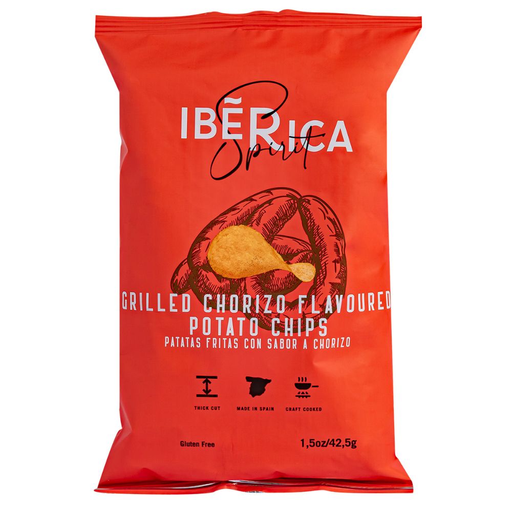 Iberica Chips Chorizo Kartoffelchips mit scharfer Salami Geschmack 42