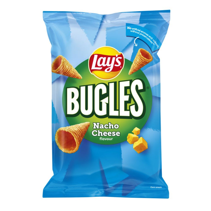 Confezione da 30g di patatine Lay's Bugles Nacho Cheese 30g