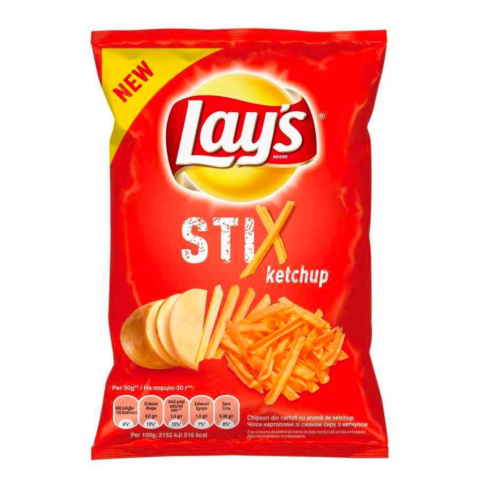 Lay's Stix Ketchup - Kartoffelsticks mit Ketchup-Geschmack, 40g ...