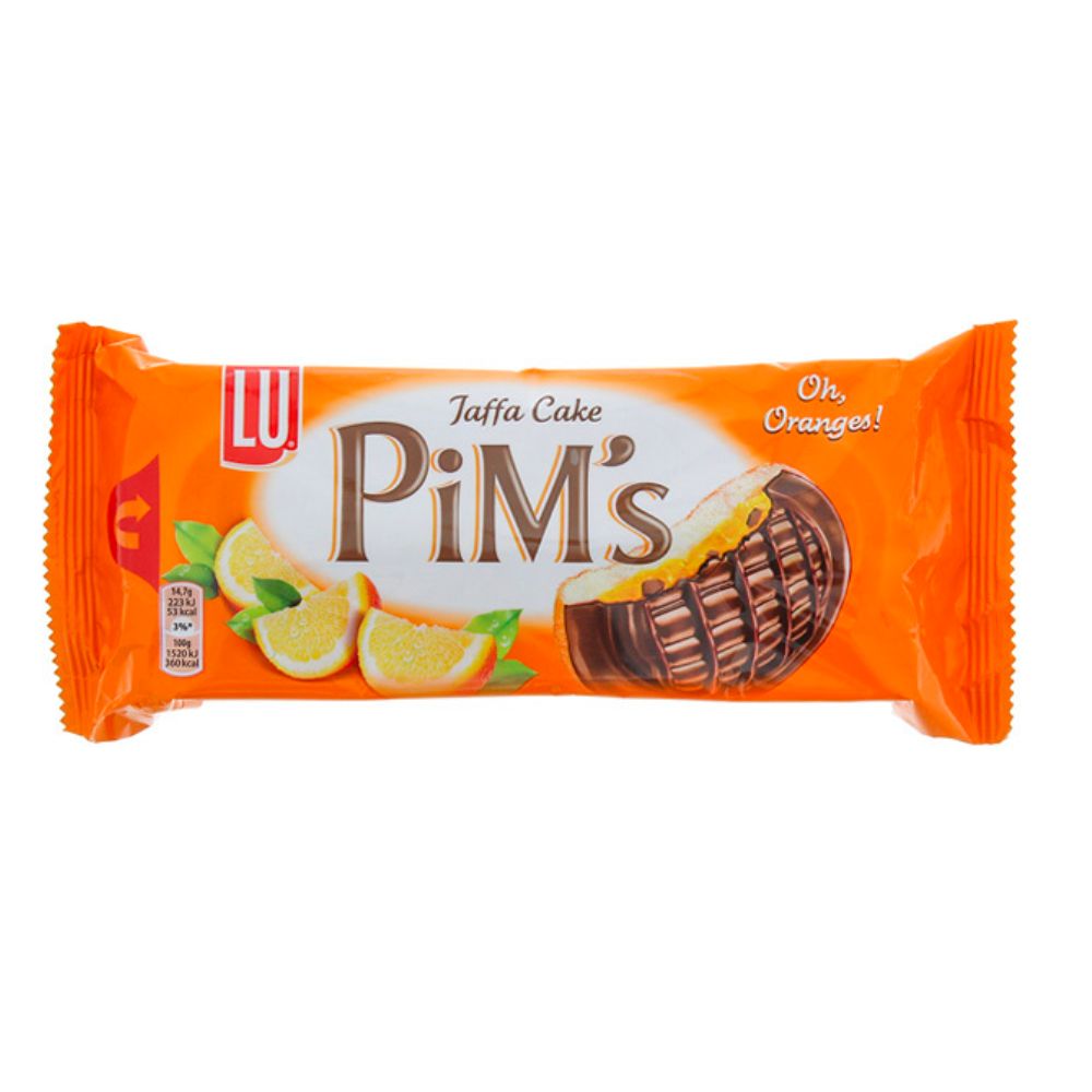 Confezione da 147g di biscotti all'arancia e al cioccolato Lu Pim's ORange