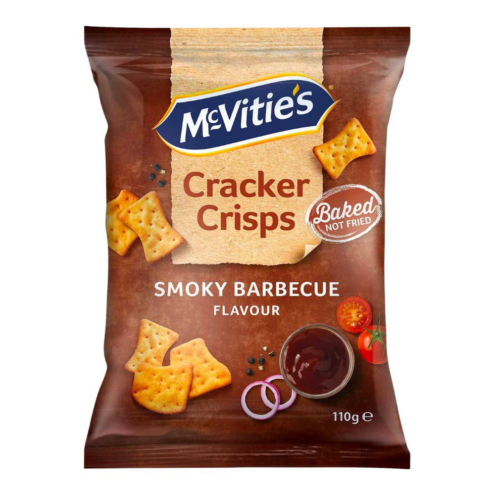 Confezione da 110g di cracker al barbecue McVitie's Smokey BBQ