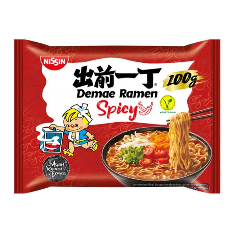 Confezione da 100g di ramen piccante Nissin Ramen Spicy