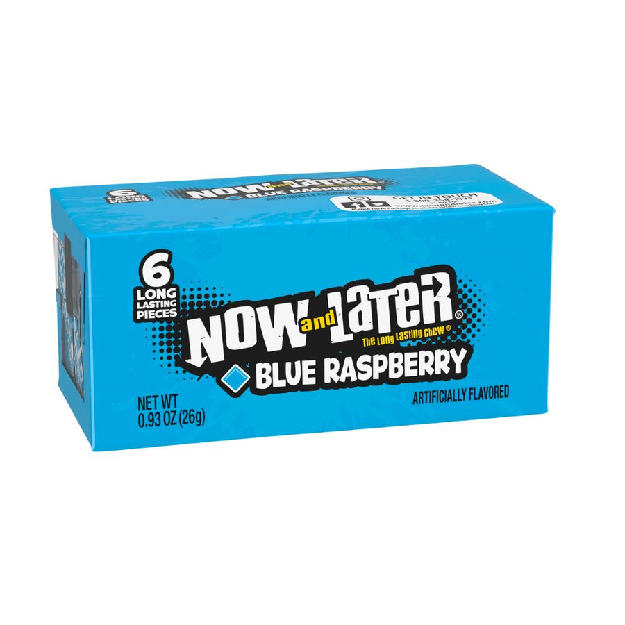 Confezione da 26g di caramelle ai mirtilli now and later blue raspberry