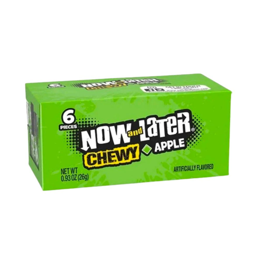 Confezione da 26g di caramelle alla mela Now & Later Chewy Apple