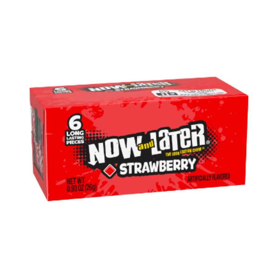 Confezione da 26g di caramella alla fragola Now Later Strawberry