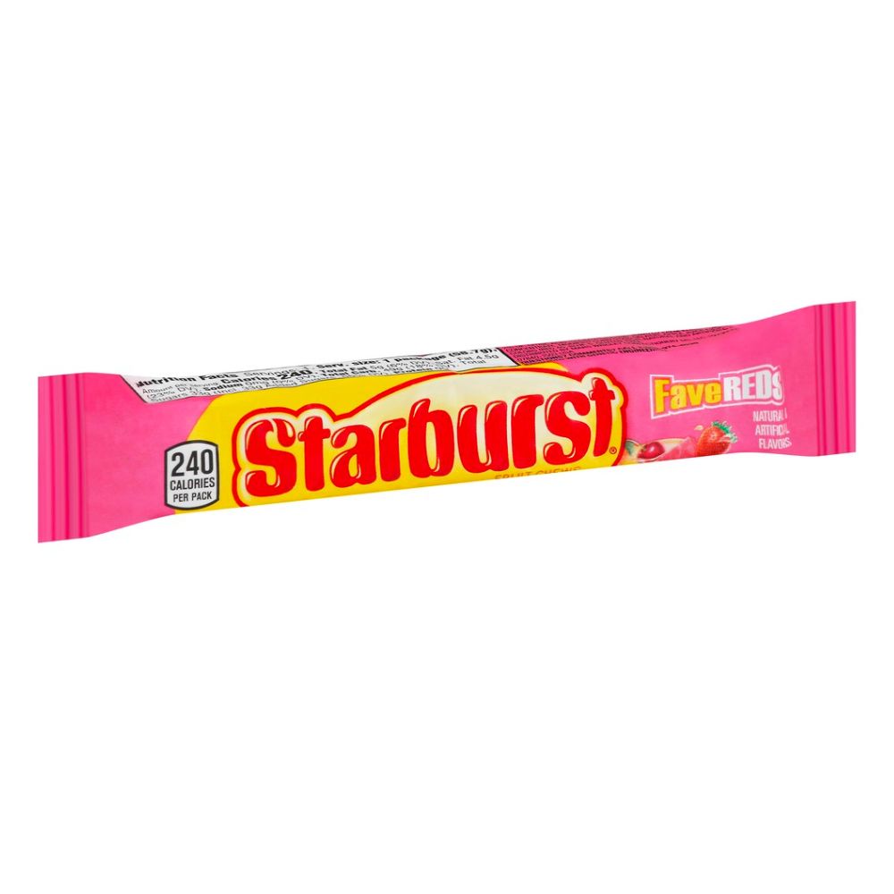 Confezione da 58g di caramelle alla fragola, ciliegia e anguria Starburst Fave Reds