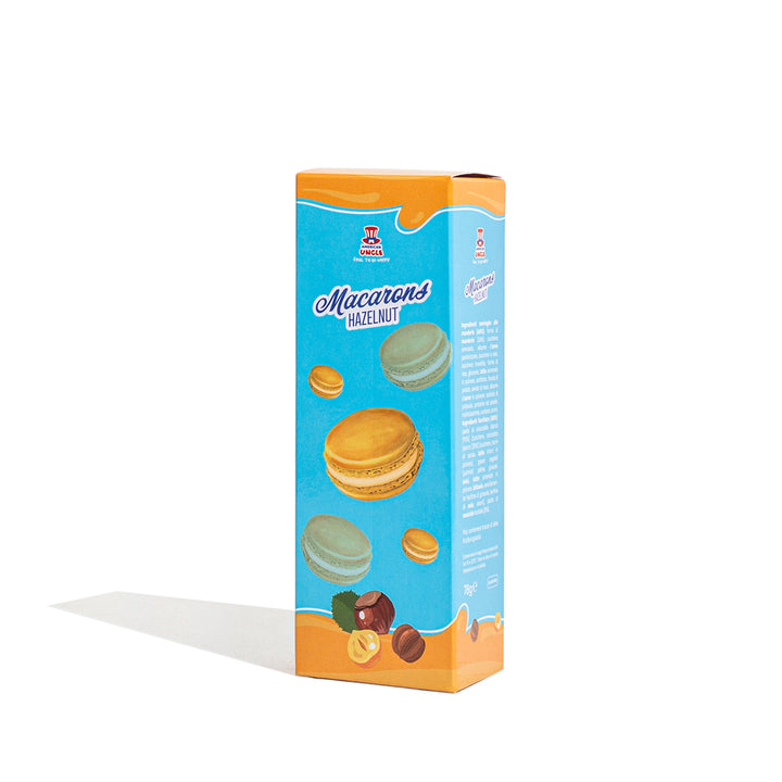 American Uncle Haselnuss-Macarons, Mandelbaiser gefüllt mit Haselnusscreme, 78g