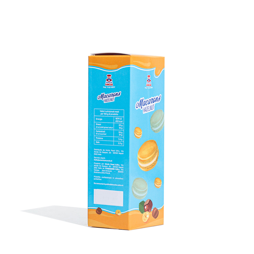 American Uncle Haselnuss-Macarons, Mandelbaiser gefüllt mit Haselnusscreme, 78g