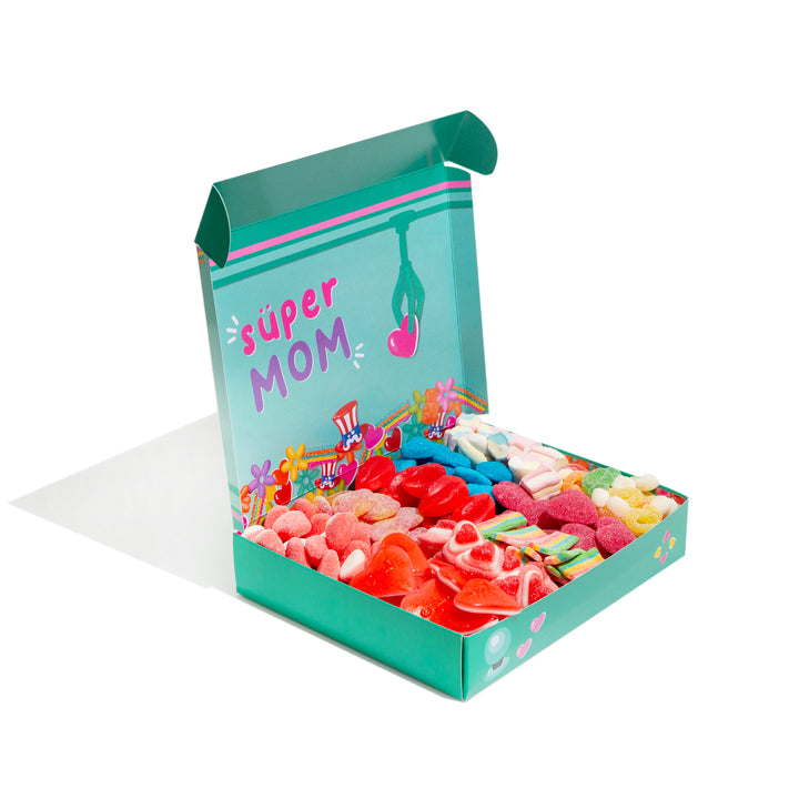 Snack Box - Mom Edition + Mom’s Gift Box + Candy Box - Super Mom Edition von 1kg als Überraschung