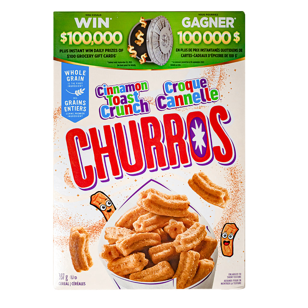 Cinnamon Toast Crunch Churros Cereal - 337g Zimt-Churros-Cerealien ...