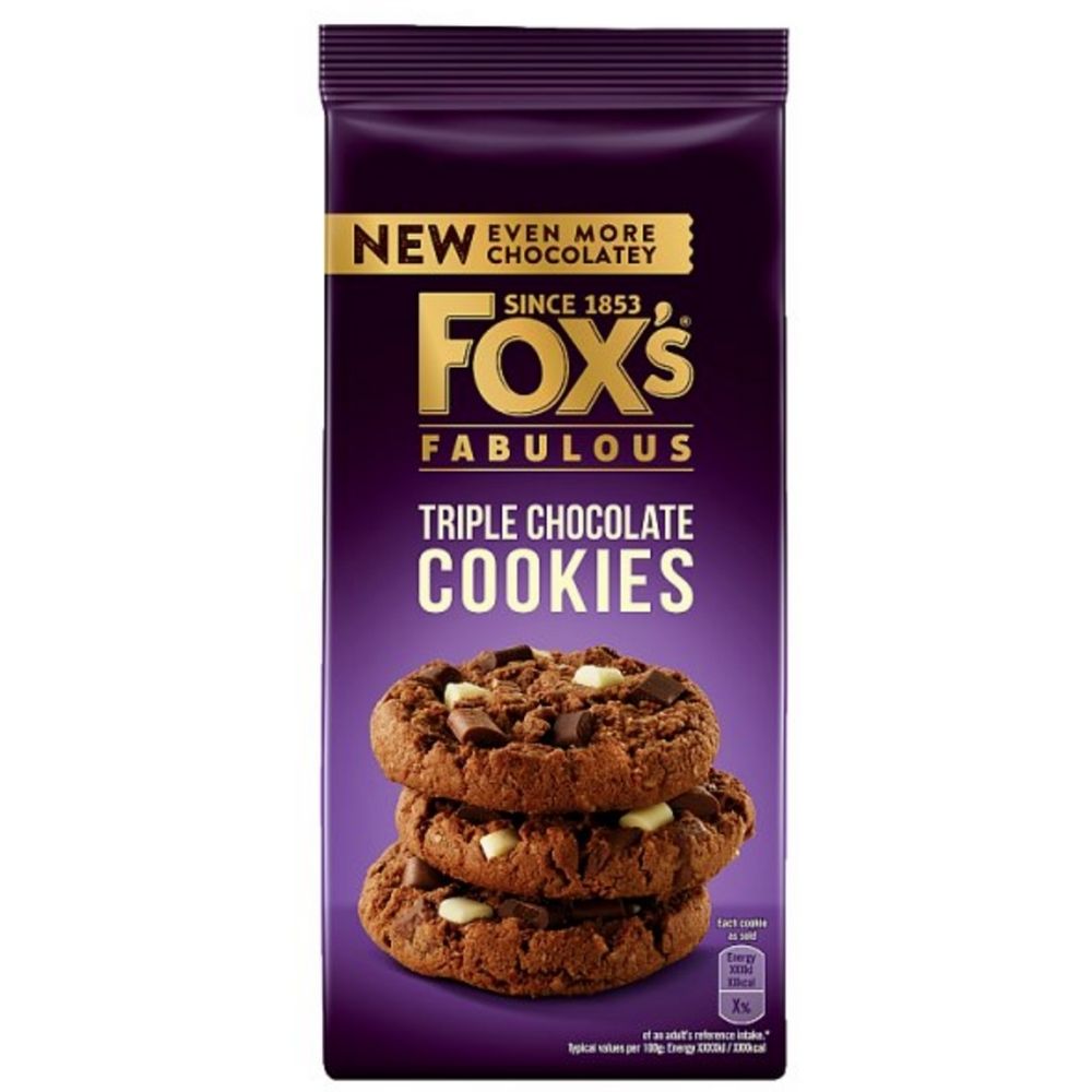 Foxs Triple Chocolate Cookies 180g