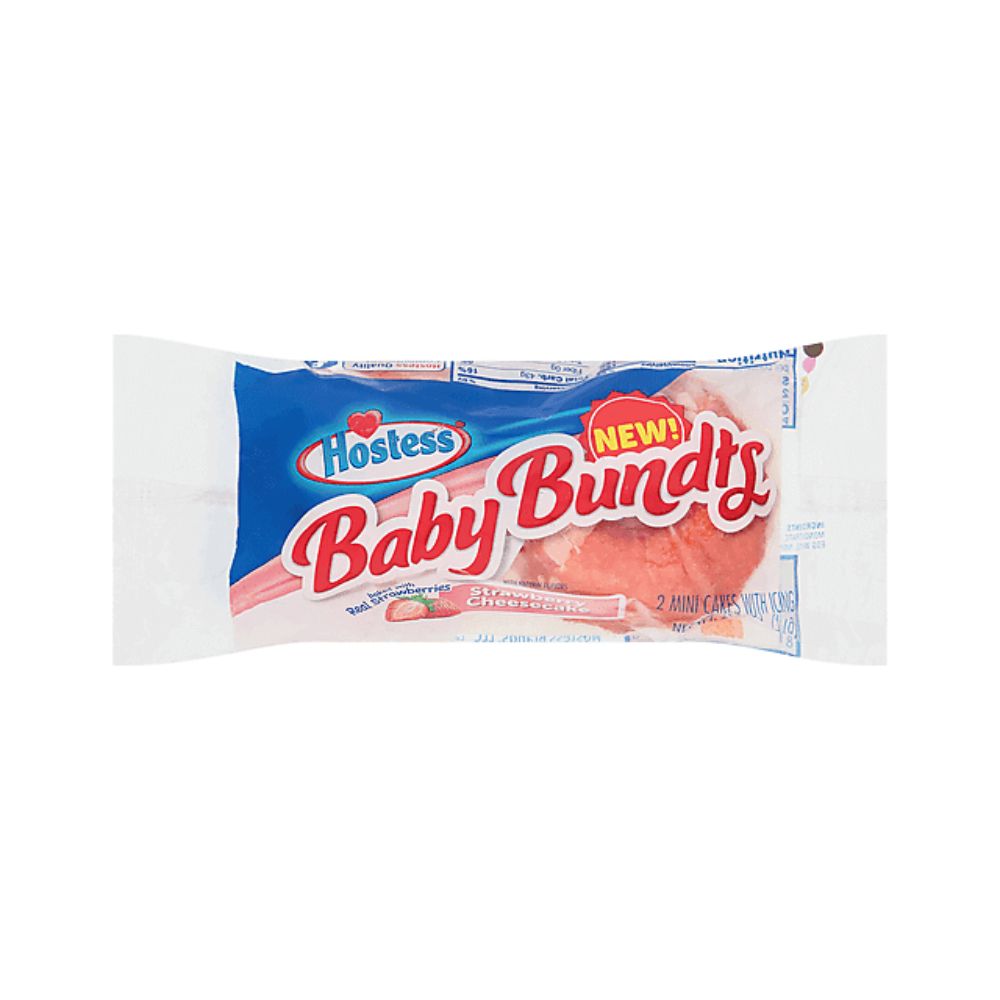 Hostess Baby Buntds Strawberry Cheescake, kleiner Kuchen mit Erdbeer-Käsekuchen-Geschmack, 71g