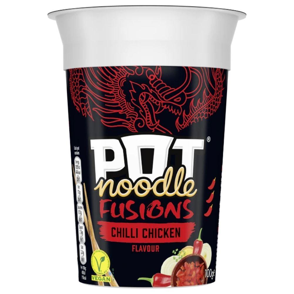 Pot Noodle Fusion Chilli Chicken Nudeln mit Hühnchen und scharfer