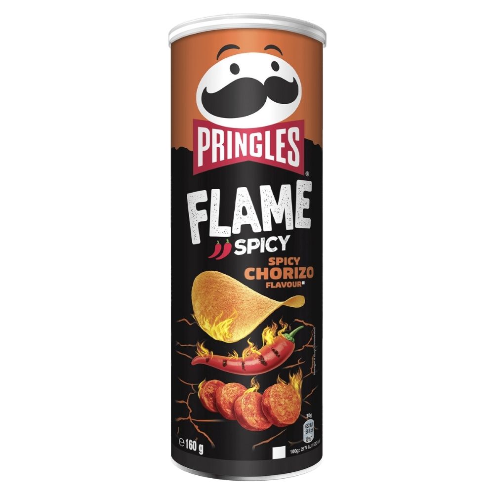 Pringles Flame Spicy Chorizo Flavour - würzige Chips mit scharfem ...