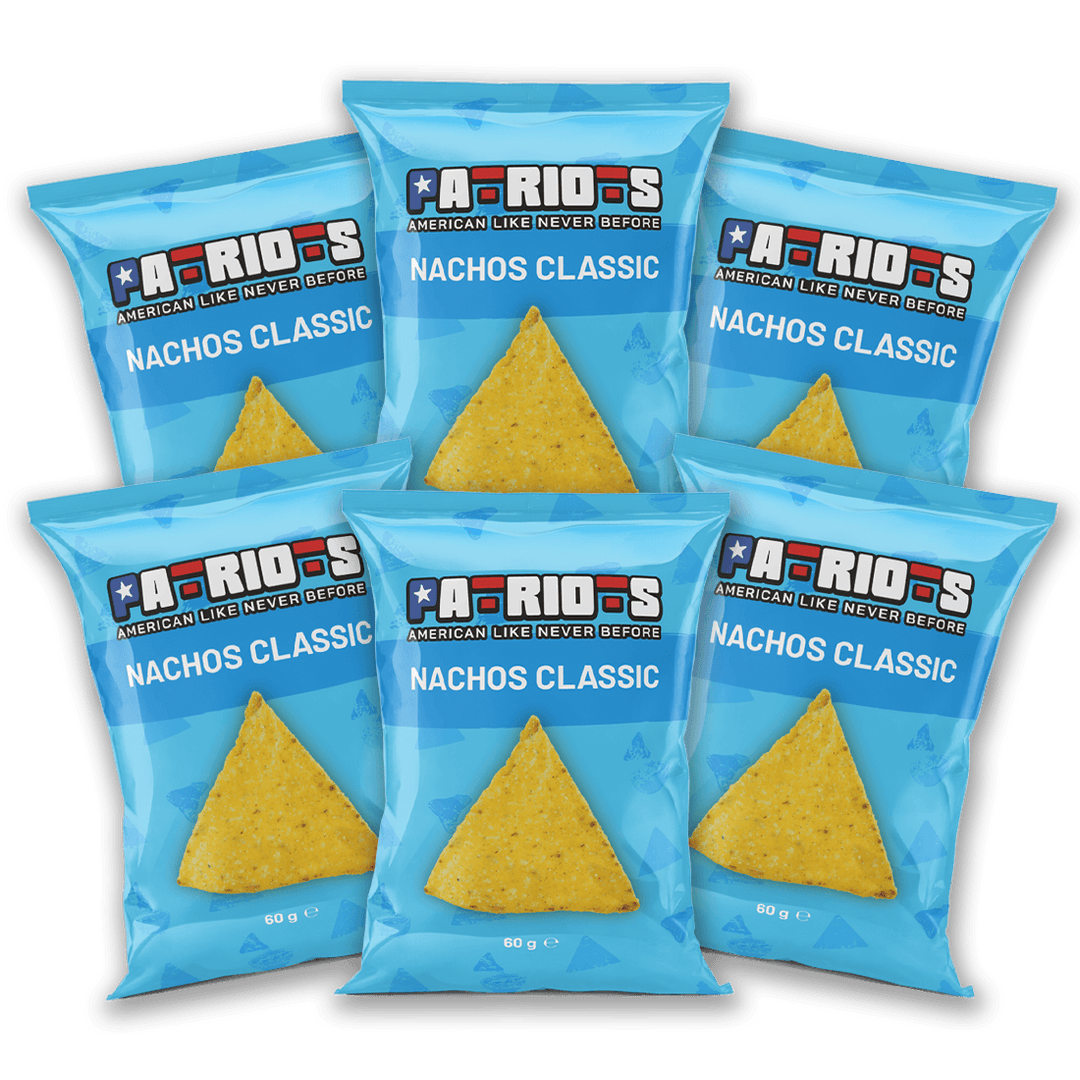 6x Patriots Nachos Classic, nachos classici da 60g