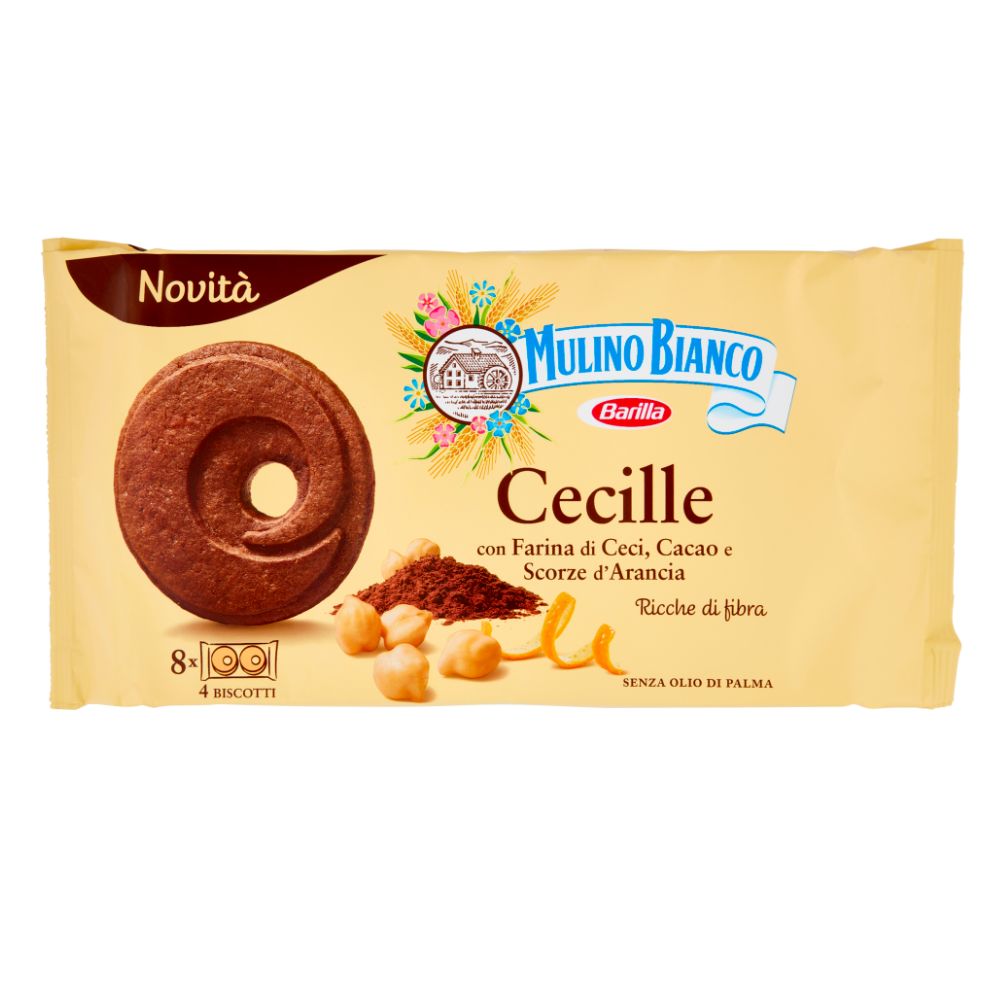 Cecille Mulino Bianco, Kekse mit Kichererbsenmehl und Kakao, 220g