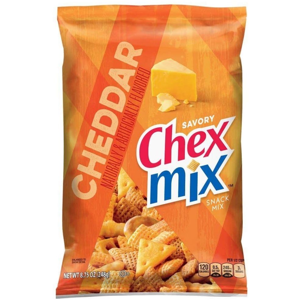 Chex Mix Cheddar, pretzzel al formaggio da 248g (4720968466529)
