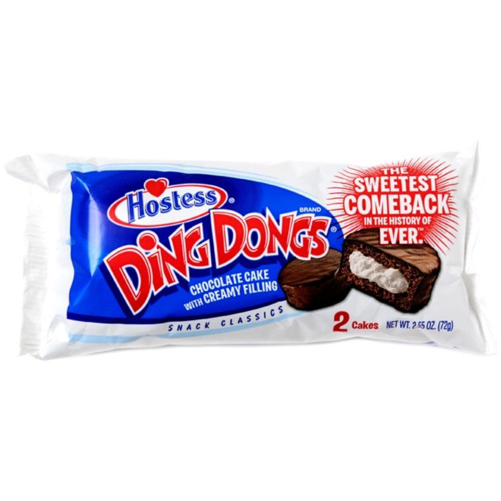 Hostess Ding Dongs 2 Pack - zwei Schokoladenkuchen mit Vanillecreme ...