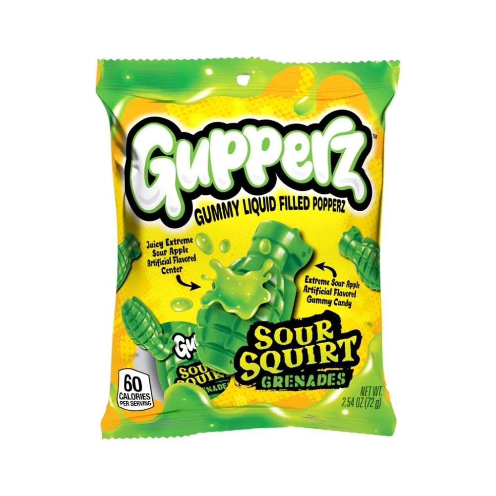Gupperz Sour Squirt Grenade, flüssige Bonbons 72g 
