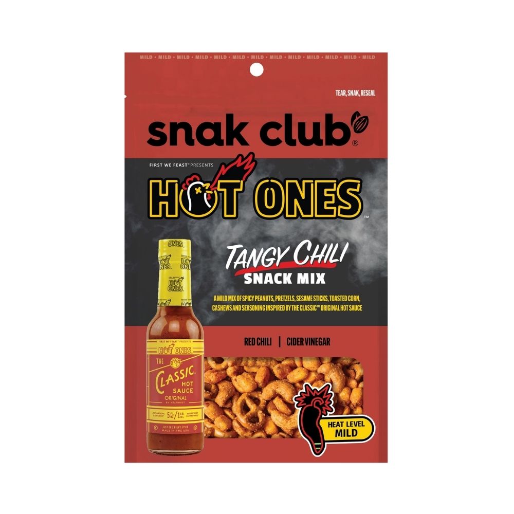 Snack Club Hot Ones Tangy Chili Snack Mix, Nüsse und roter Chili 57g 