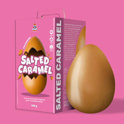 American Uncle Salted Caramel Easter Egg, Milchschokoladen-Osterei mit gesalzenem Karamellgeschmack, 300 g 