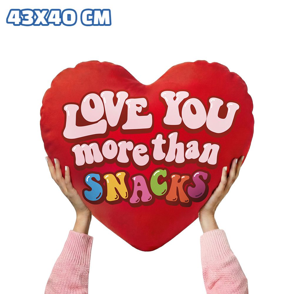 Valentine's Heart XL, herzförmiges Kissen mit 30 snack süßen und herzhaften Überraschungen 