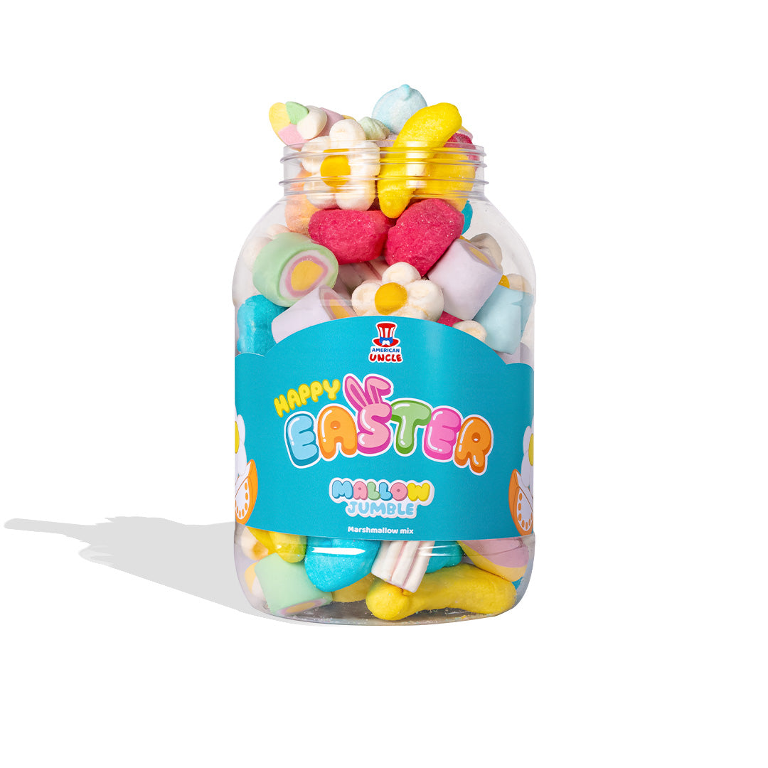 Mallow Jumble "Frohe Ostern", Glas von marshmallow zum Zusammenstellen mit deinen Lieblingsgeschmäckern 