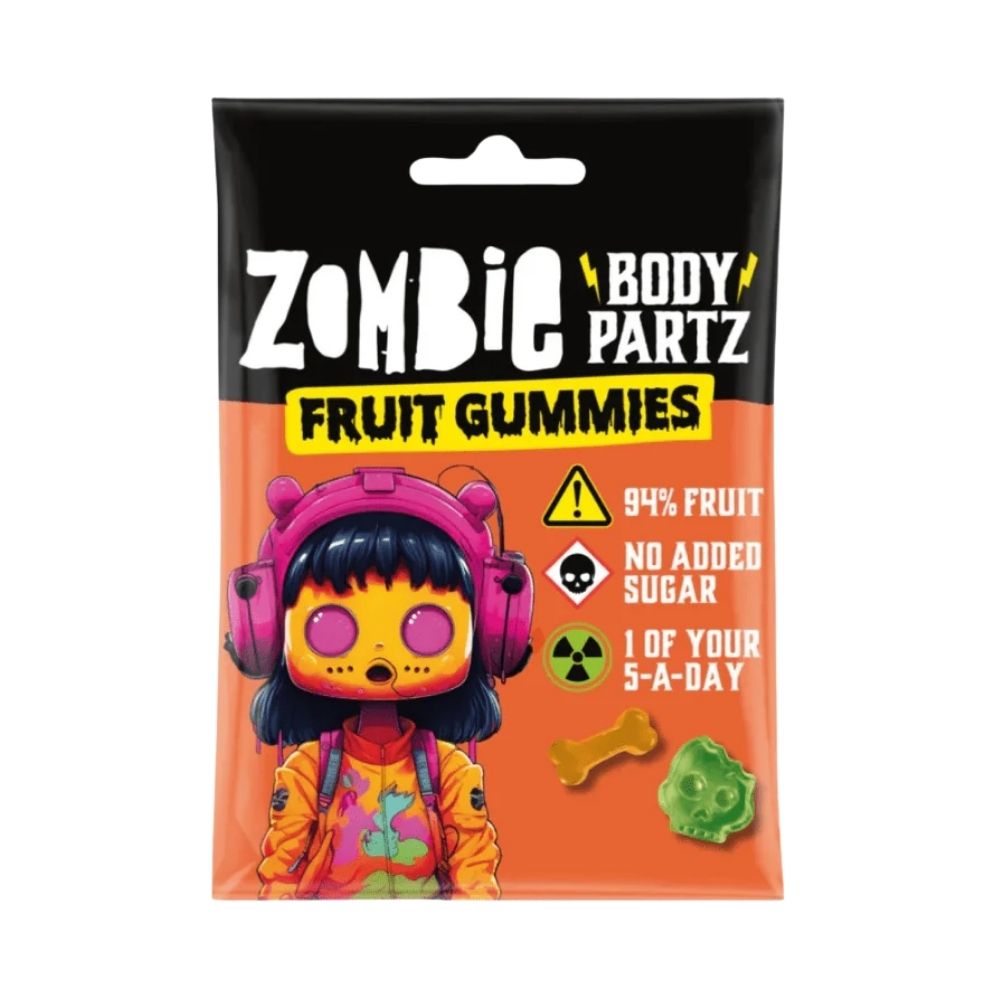 Zombie Body Partz Fruit Gummies, caramelle gommose al gusto di frutta da 35g