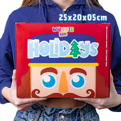 Wunnie Box "Happy Holidays", die Candy box zum Zusammenstellen mit deinen Lieblings-Gummisüßigkeiten