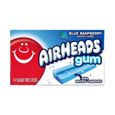 Confezione da 34g, gomme da masticare al gusto di lampone blu Airheads.